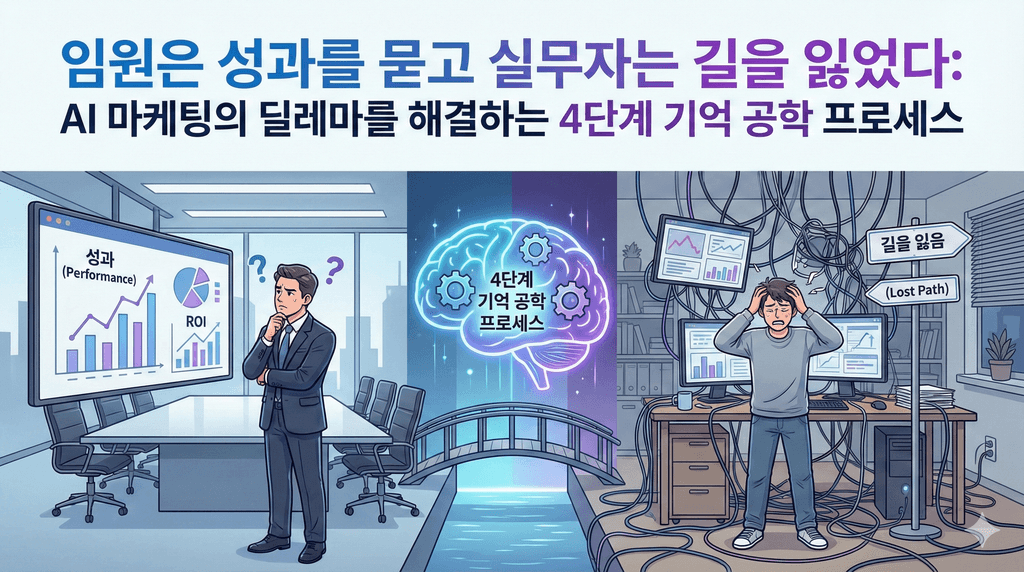 임원은 성과를 묻고 실무자는 길을 잃었다: AI 마케팅의 딜레마를 해결하는 4단계 기억 공학 프로세스