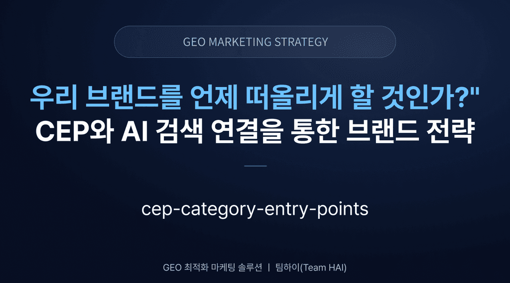 우리 브랜드를 언제 떠올리게 할 것인가? CEP와 AI 검색 연결을 통한 브랜드 전략 - 젖병 브랜드 사례 포함