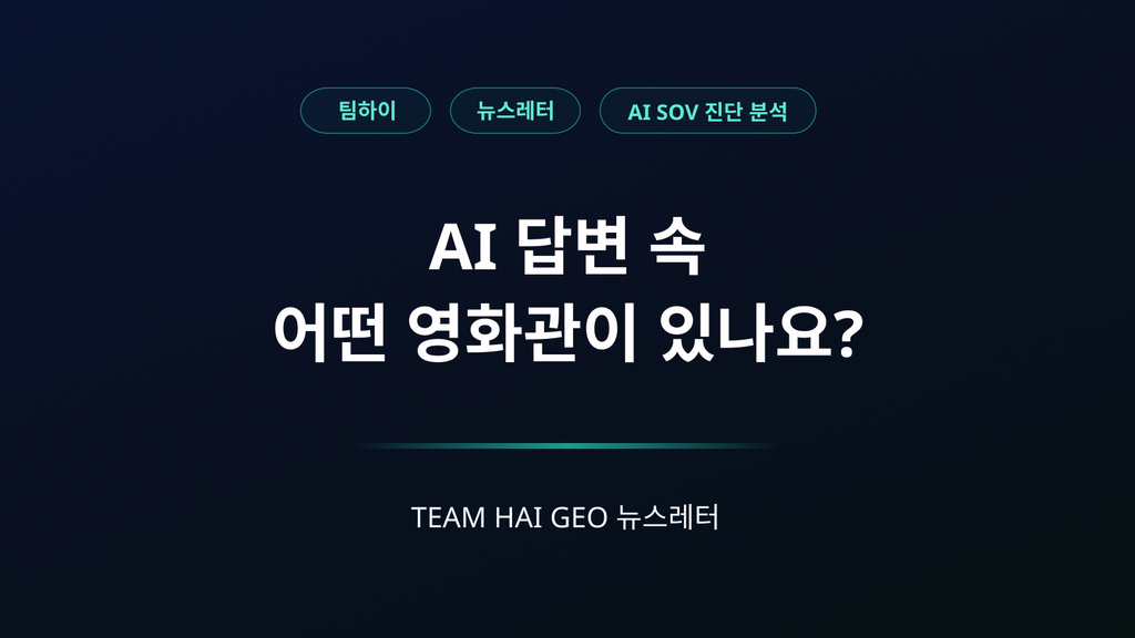 AI 답변 속 영화관은? 메가박스·CGV·롯데시네마 SOV 분석