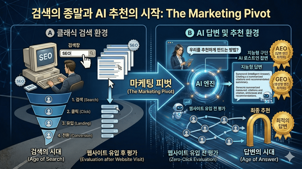 검색의 종말과 AI 추천의 시작: The Marketing Pivot