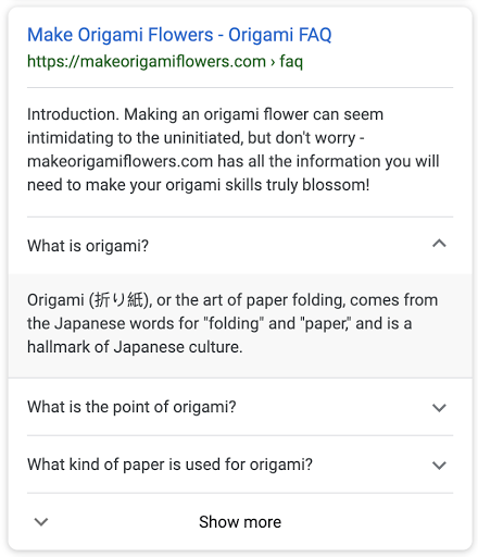 구글 FAQ 사례 구글 FAQ 사례